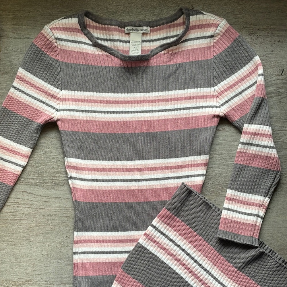 Pink Knit Sweater Dress